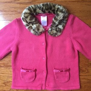 Girls Gymboree size 3T leopard collar  sweater